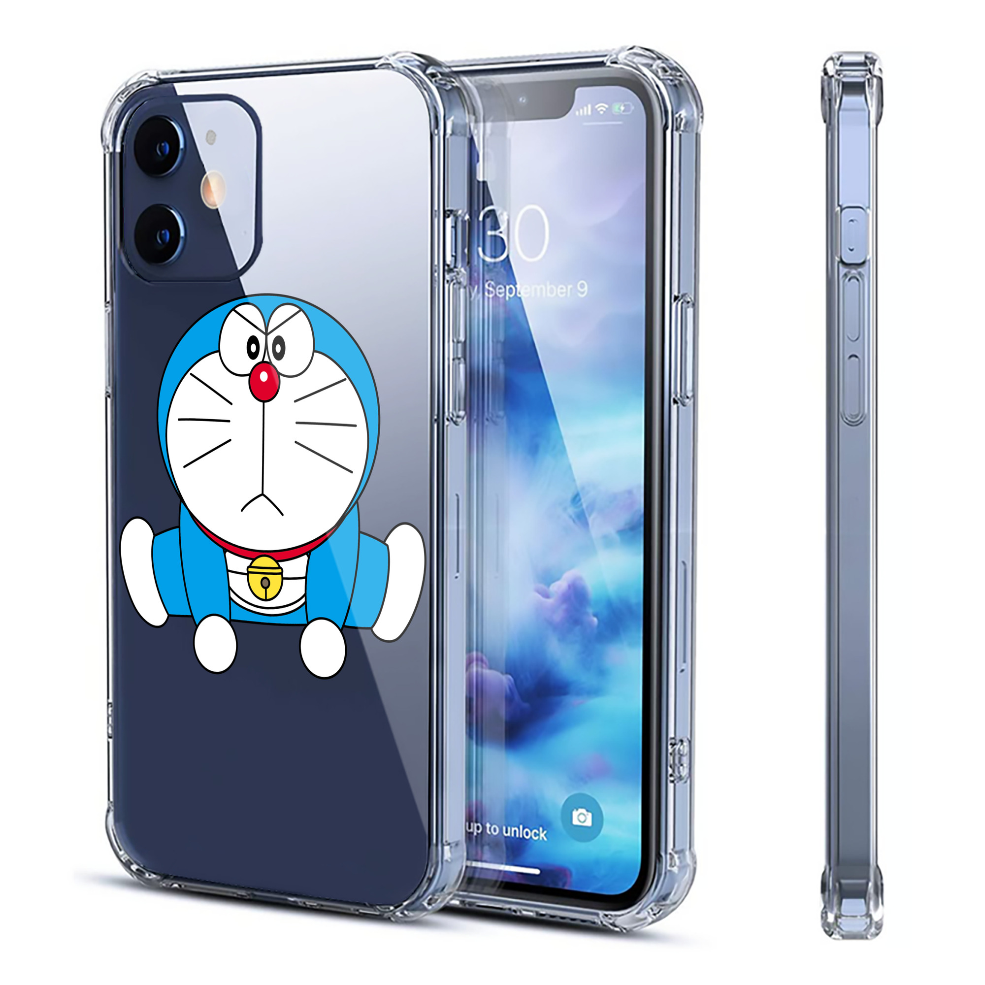 （画像用） ドラえもん Doraemon 【iPhone 12シリーズ対応】透明スマホケース（クリアソフトケース）